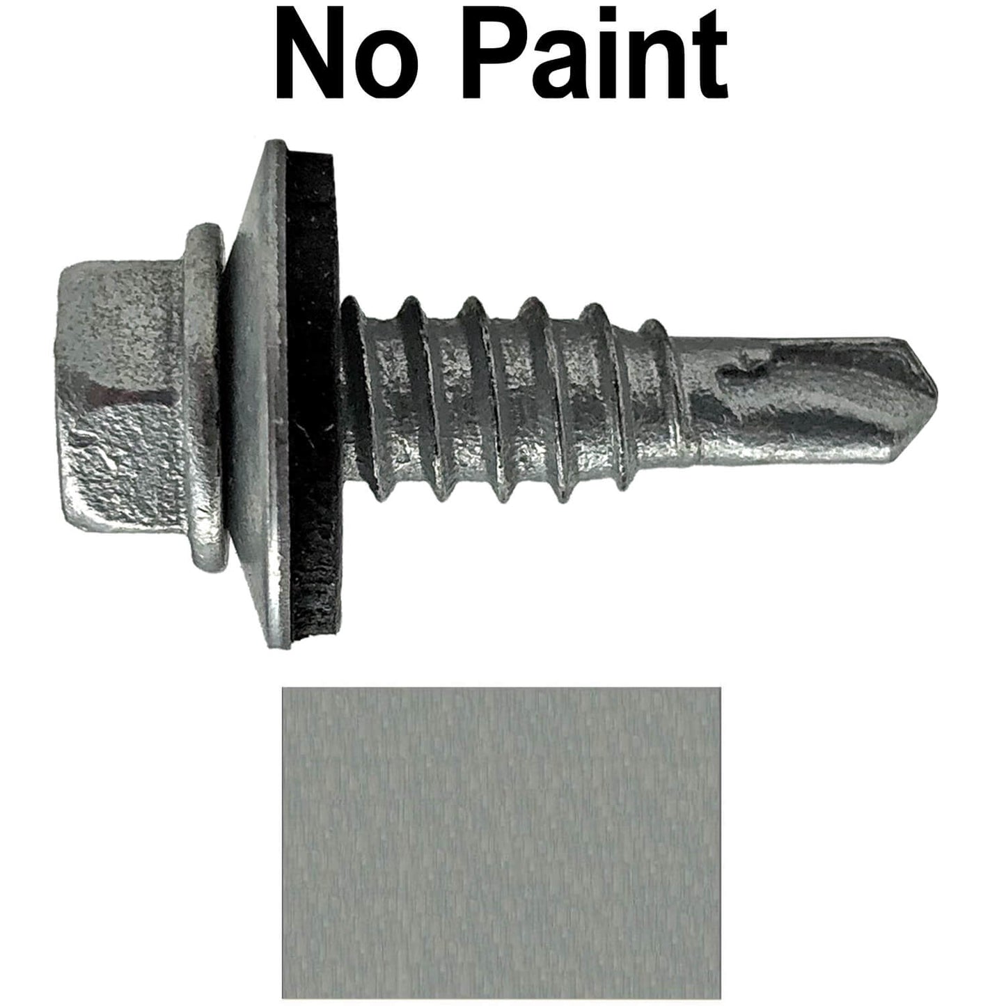 #14 x 7/8" Stitch Tek Metal to Metal Type #1 Roofing Screws - Hex Washer Head - Drill Point - 9/16" EPDM washer.