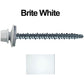 10 x 2-1/2" Metal ROOFING SCREWS - Hex Head Mini Driller - metal to wood siding screws - Self starting/self tapping - EPDM washer. Colored head.