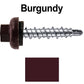 10 X 1" Zinc Aluminum Cap MINI-DRILLER Roofing Screws HI-LO THREAD Zinc Plated Carbon Steel Shank - EPDM Washer - Colored head