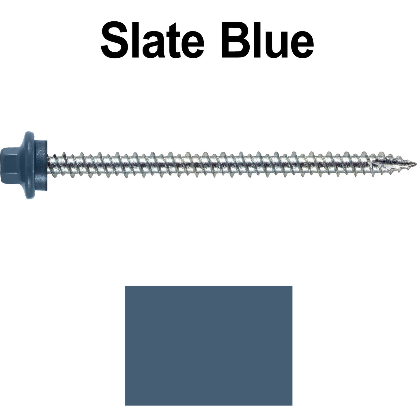 10 x 3” - STAINLESS HEX / ZINC Sheet Metal Roof Screw. Self starting metal to wood siding screws. EPDM washer. Colored head.
