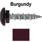 10 X 1" - LOW PROFILE Star Head Roofing Screws - HI-LO Thread - Metal To Wood - T25 Torx Drive Head - EPDM washer.