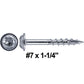 #7 Coarse Thread Pocket Hole Torx/Star Head Screws - Torx/Star Drive Pocket Hole Screws for Cabinetry & Furniture. - T-20 Torx Screw Head