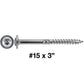 #15 Stainless Steel Construction Lag Screw  T-30 Torx/Star Drive Heavy Duty Lag Screw - Modified Truss Washer Head