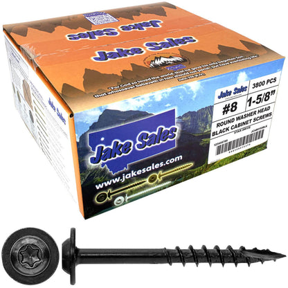 #8 Round Washer Head Truss Head Screw. Torx/Star Drive Head Wood Screws. Multipurpose Cabinet, Furniture, Siding and Trim and General Construction