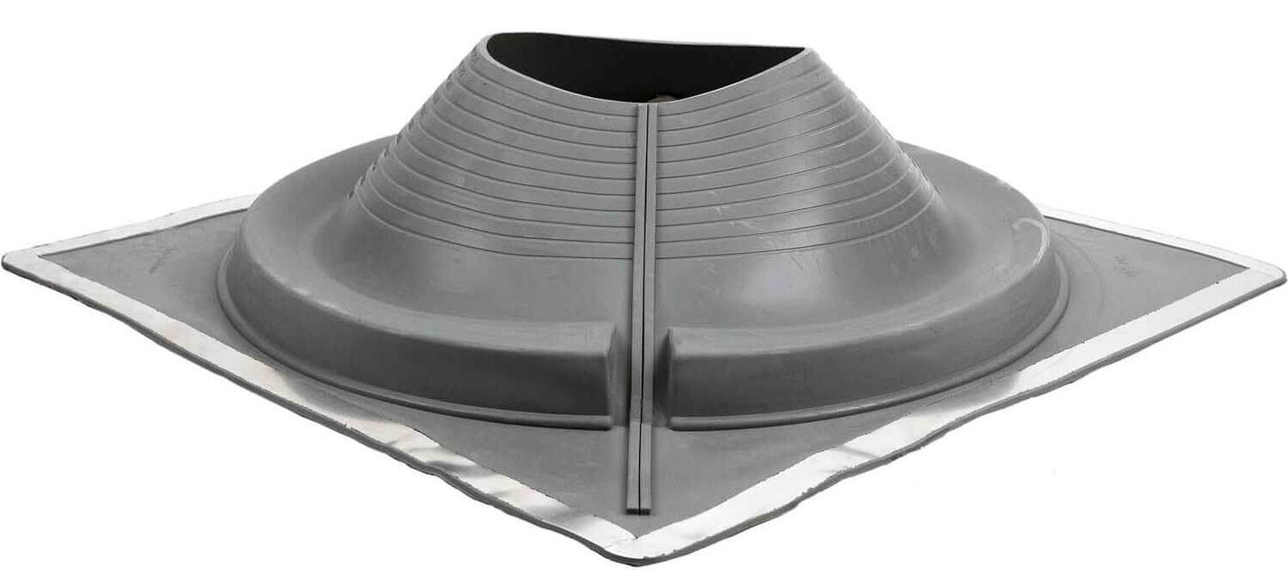 GRAY DEKTITE SQUARE BASE COMBO PIPE FLASHING BOOT:  EPDM Square Base Flexible Pipe Flashing Dektite