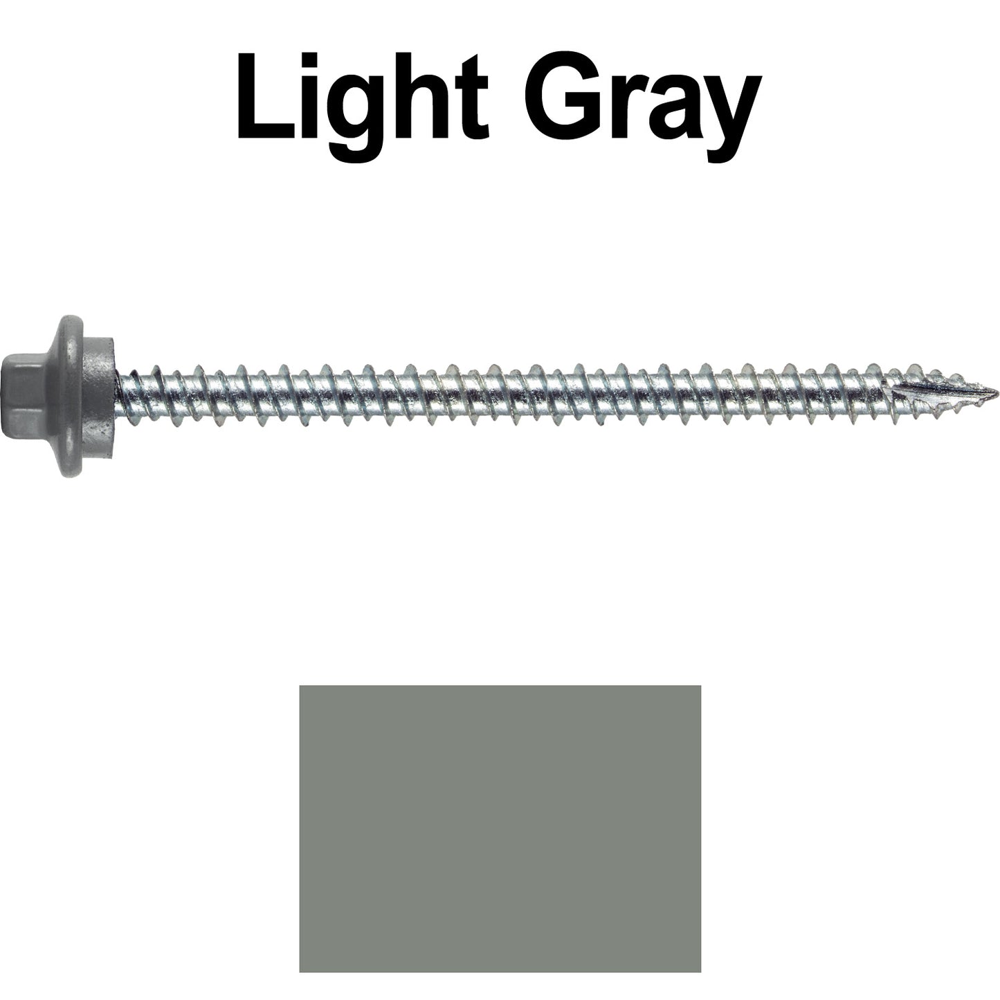 10 x 3” - STAINLESS HEX / ZINC Sheet Metal Roof Screw. Self starting metal to wood siding screws. EPDM washer. Colored head.