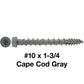 10 x 1-3/4"  Composite Decking Screws. Exterior Coated, Pressure Treated and ACQ Lumber Compatible. Use T20 Torx/Star Dive Bit