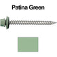 12 x 2-1/2" Stainless Steel Metal Roofing Screw - Hex Washer Head - Self starting/self tapping - EPDM washer. Colored head.