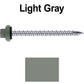 10 X 2-1/2" HI-LO Zinc Aluminum Cap Metal Roofing Screws - Hex Washer Head - Self starting/self tapping - EPDM washer. Colored head.