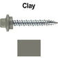 10 x 1-1/2" - STAINLESS HEX / ZINC Sheet Metal Roof Screw. Self starting metal to wood siding screws. EPDM washer. Colored head.