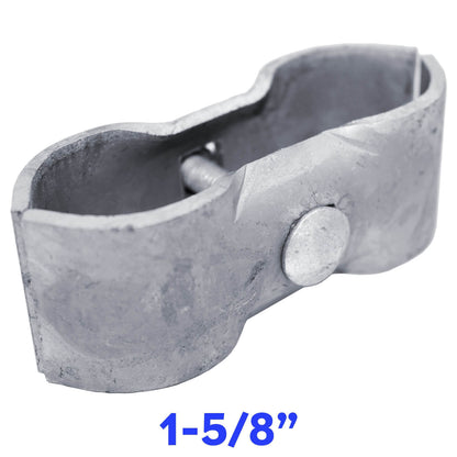Galvanized Chain Link Fence Panel Clamps with Bolts & Nuts - Saddle Clamps for Dog Kennels & Temporary Fencing