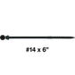 #14 Heavy-Duty Black Timber, Log & Structural Wood Screws - Exterior Coated - Use for Fastening Ledger Boards, Large Timbers, Logs and more.