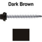 10 X 2” Zinc Aluminum Cap MINI-DRILLER Roofing Screws HI-LO THREAD Zinc Plated Carbon Steel Shank - EPDM Washer - Colored head