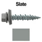 #10 x 1" Metal ROOFING SCREWS - Hex Washer Head - Self starting/self tapping - EPDM washer. Colored head.