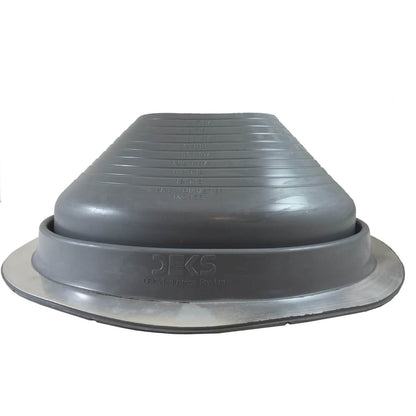 Dektite GRAY EPDM Flexible Round Pipe Flashing - Metal Roof Jack Pipe Boot - Metal Roofing Pipe Flashing