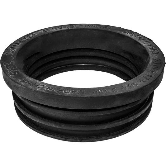 DEKS J-Tite Service Weight Soil Gasket - One Piece Compression Gasket of Molded Neoprene Rubber