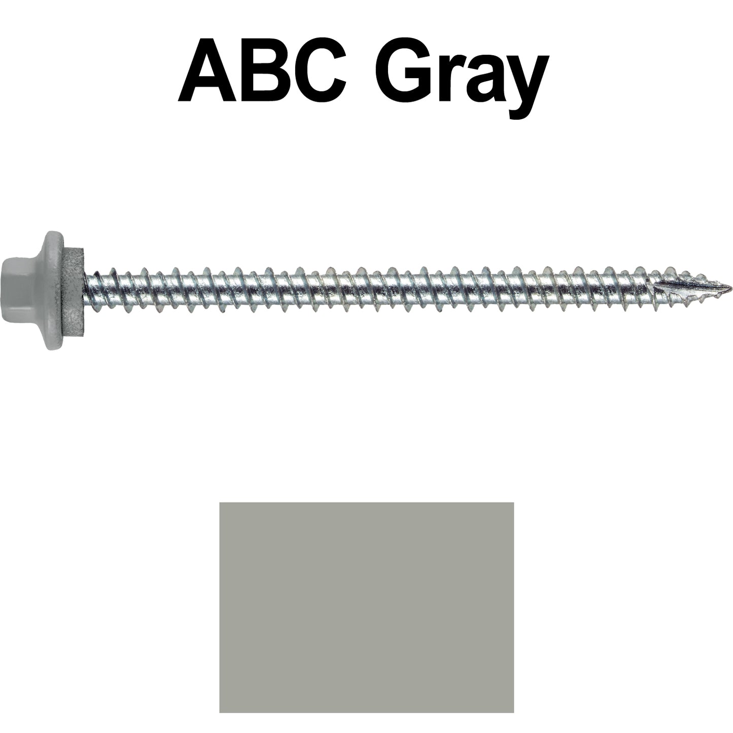 10 x 3” - STAINLESS HEX / ZINC Sheet Metal Roof Screw. Self starting metal to wood siding screws. EPDM washer. Colored head.