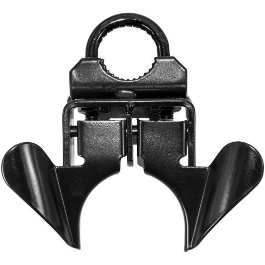 Jake Sales -Black Powder Coated Chain Link Fence Butterfly Gate Latch - 1-3/8" Gate Frame and 2-3/8" Gate Post - Fence Gate Latch With Hole for Padlock