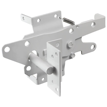 Vinyl Gate Latch for Vinyl, Wood, PVC etc Fencing. Fence Gate Latch w/Mounting Hardware -  Gate Latches have a 90 Degree Bracket Resulting in a Positive Latch to Gate Connection