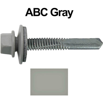 #12 x 1-1/2" Metal to Metal Type #5  Hex Head Drill Point Metal to Metal Roofing Screws. 9/16" EPDM Washer (250 Screws)