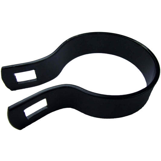 BLACK Powder Coated Chain Link Brace Band Brace Band for Chain Link Fence - Attach Top Rail to a Terminal Post, Corner Fence Post, End Fence Post, Gate Fence Post or Gate Frame