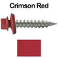 #9 x 1" Stainless Steel Metal Roofing Screws - Hex Washer Head - Self-Piercing (SP) tip metal to wood siding screws. EPDM washer. Colored head.