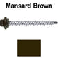 10 x 2” Stainless Steel Mini Driller Sheet Metal Roofing Screw - Hex Washer Cap - Self starting metal to wood siding screws - EPDM washer. Colored head.