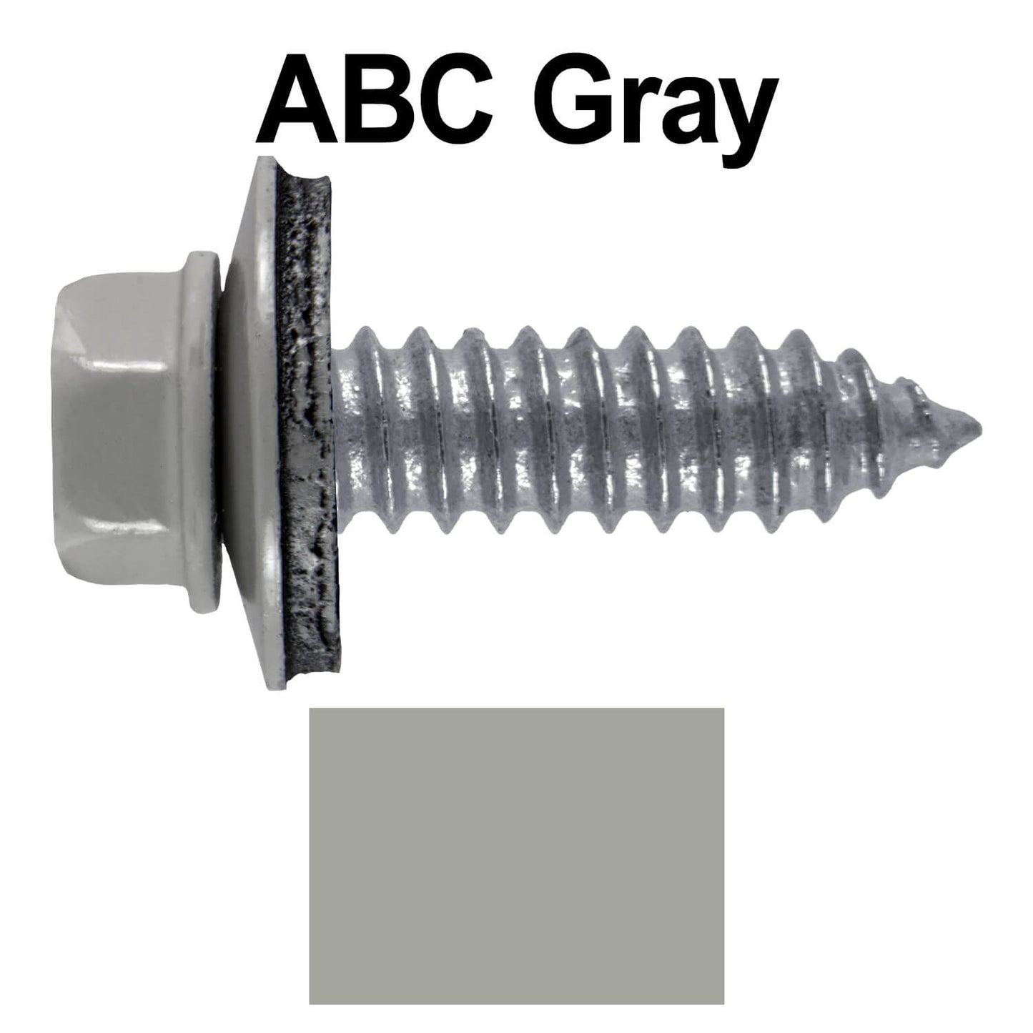 17 x 1"  Metal Roofing Screws - Metal Panel to Metal Purlins and Recovery Screws - Hex Washer Head - EPDM washer.