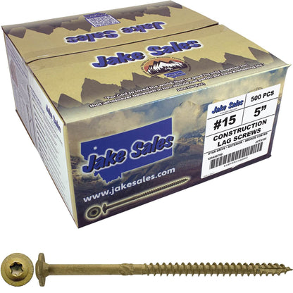 #15 Construction Lag Screw Exterior Coated Torx/Star Drive Heavy Duty Structural Lag Screw - Modified Truss Washer Head