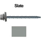 #10 x 3" Mini Driller Sheet Metal Roofing Screw - Hex Washer Head -  Self starting metal to wood siding screws. EPDM washer. Colored head.