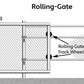 ROLLING/SLIDING GATE TRACK BRACKET: for 1-5/8" Track Pipe & Post (1-5/8"-2-7/8")