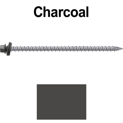 10 x 4" Metal Roofing Screws (250) Galvanized Hex Head Sheet Metal Roof Screw. Self starting metal to wood siding screws. EPDM washer