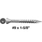 #9 Silver Star Stainless Steel TRIM HEAD Screw Torx/Star Head  - Stainless Steel TRIM HEAD Wood Screws