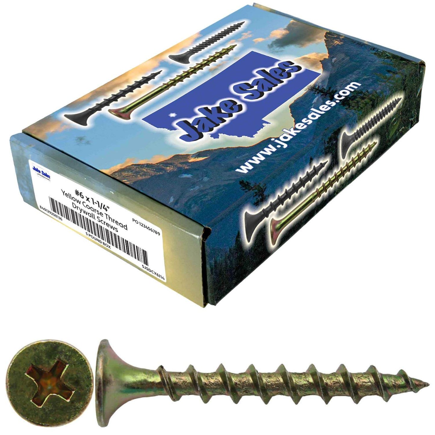 Yellow Zinc Coarse Thread Drywall, Gypsum board, Sheetrock, Plasterboard Screws. Use for all purpose wood screws