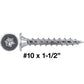 #10  Low Profile Pancake Head Roofing Screws - Wood to Metal - For Standing Seam Roofs - Zinc Plated