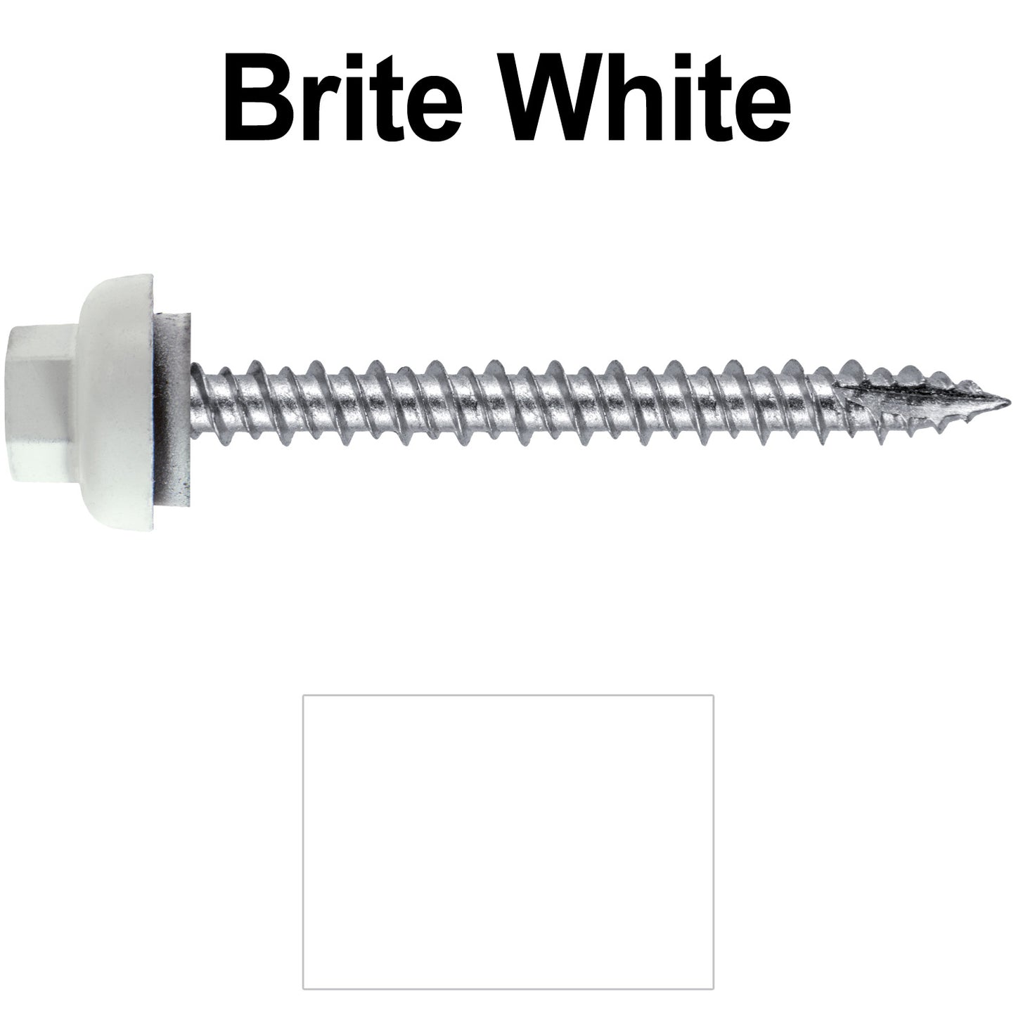 10 X 2“ HI-LO Zinc Aluminum Cap Metal Roofing Screws - Hex Washer Head - Self starting/self tapping - EPDM washer. Colored head.