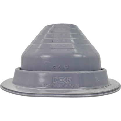 Dektite GRAY Round HIGH TEMPERATURE Silicone Flexible Pipe Flashing Dektite: Metal Roof Jack Pipe Boot - Metal Roofing Pipe Flashing