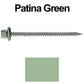 #9 x 3" Stainless Steel Metal Roofing Screws - Hex Washer Head - Self starting/self tapping - EPDM washer. Colored head.