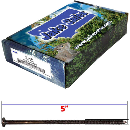 Ring Shank Common Bright and Spike Nails - Used for landscaping timbers, railroad ties, pole barns and load bearing structures
