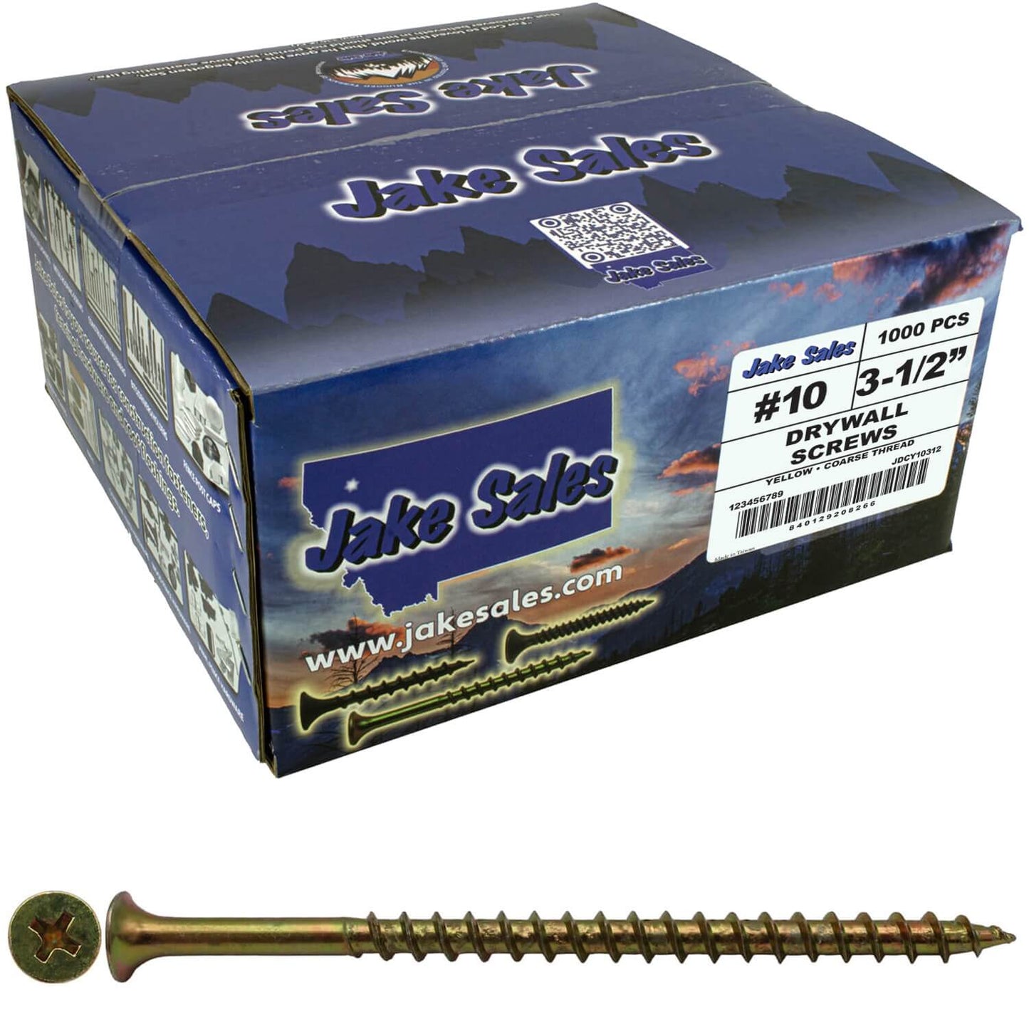 Yellow Zinc Coarse Thread Drywall, Gypsum board, Sheetrock, Plasterboard Screws. Use for all purpose wood screws