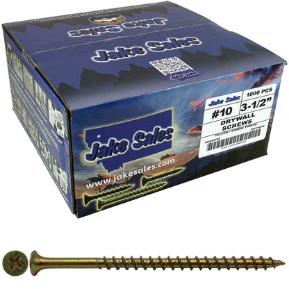 Yellow Zinc Coarse Thread Drywall, Gypsum board, Sheetrock, Plasterboard Screws. Use for all purpose wood screws