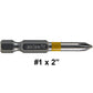 Phillips Driver Bits - with 1/4" Quick Change Shank