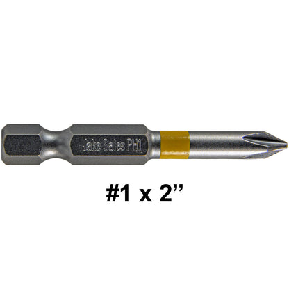 Phillips Driver Bits - with 1/4" Quick Change Shank