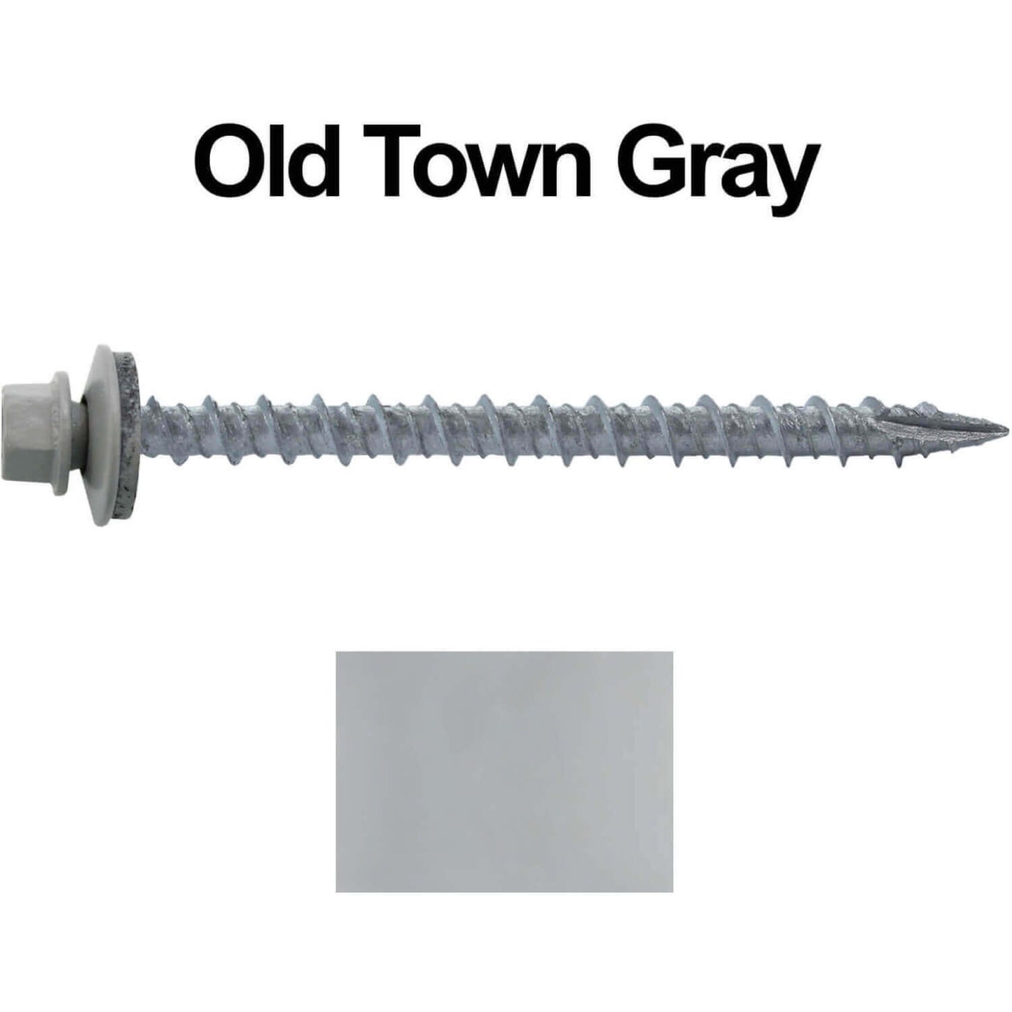 #10 x 2-1/2"   Metal ROOFING SCREWS: (250) Galvanized Hex Head Sheet Metal Roof Screw. Self starting metal to wood siding screws. EPDM washer