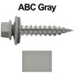#9 x 1" Stainless Steel Metal Roofing Screws - Hex Washer Head - Self-Piercing (SP) tip metal to wood siding screws. EPDM washer. Colored head.