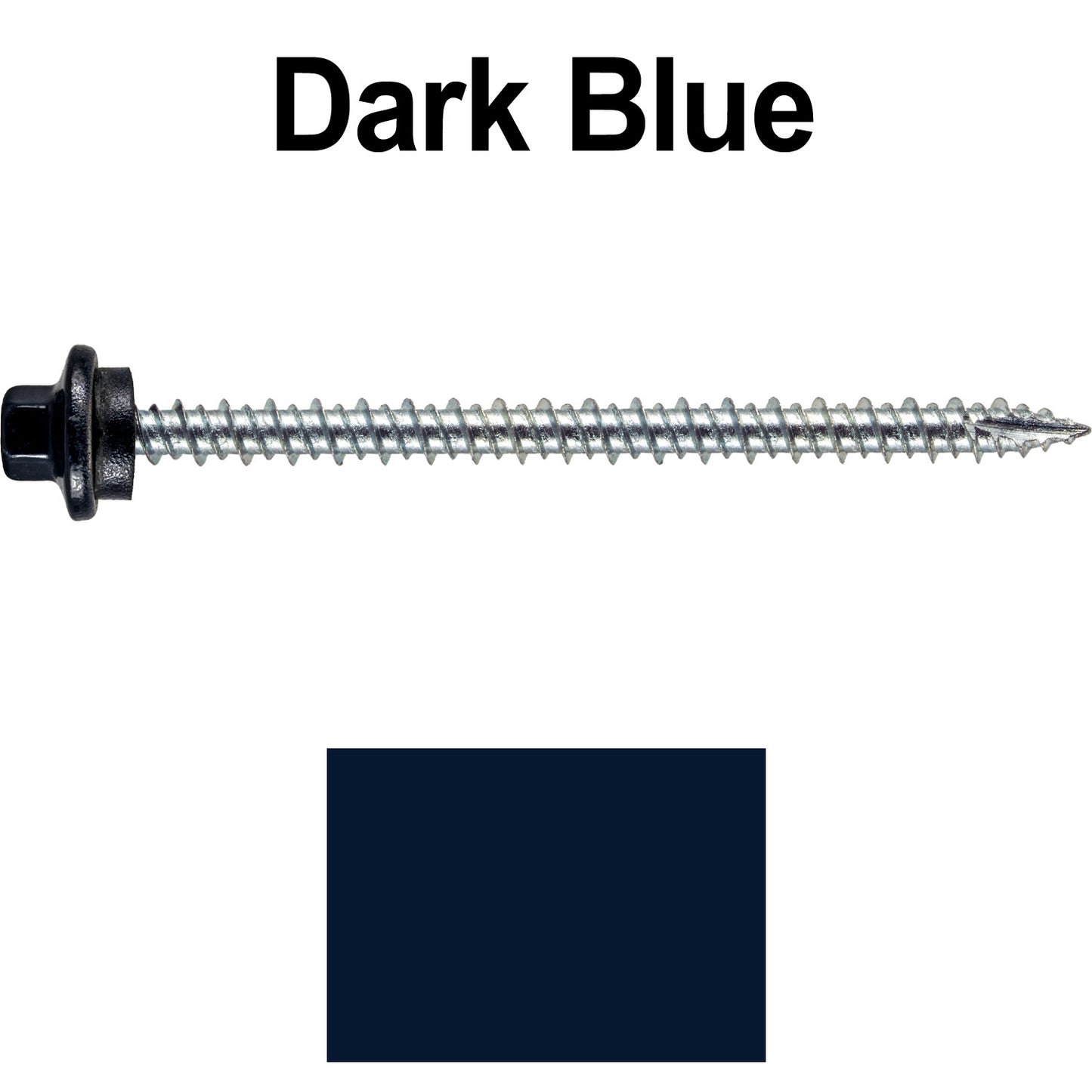 10 x 3” - STAINLESS HEX / ZINC Sheet Metal Roof Screw. Self starting metal to wood siding screws. EPDM washer. Colored head.