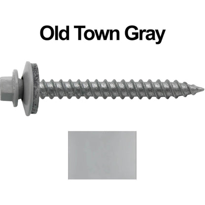 #12 x 2" RE-GRIP METAL ROOFING SCREWS - Hex Washer Head - Self starting/self tapping - EPDM washer. Colored head.