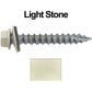 #14 x 1-1/2" Metal ROOFING SCREWS - Hex Washer Head - Self starting/self tapping - EPDM washer. Colored head.
