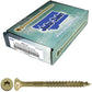 #10 x 2" - 6" Bronze Exterior Coated Wood Screw Torx/Star Drive Head - Multipurpose Exterior Coated Torx/Star Drive Wood Screws
