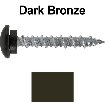 10 x 1-1/2” LOW PROFILE Star Head Roofing Screws - HI-LO Thread - Metal To Wood - T25 Torx Drive Head - EPDM washer